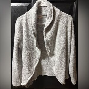 LOFT Gray Open Front Sweater